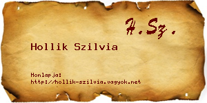 Hollik Szilvia névjegykártya