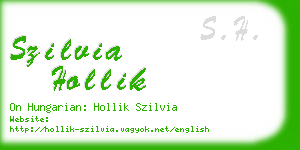 szilvia hollik business card